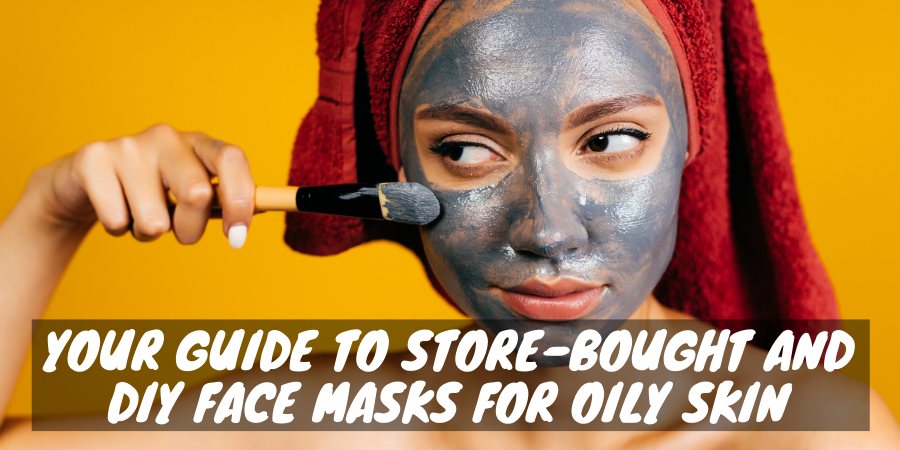 A woman applying a face mask for oily skin