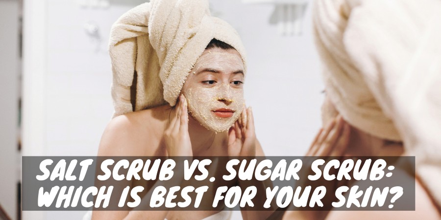 A girl using the best scrub for her skin