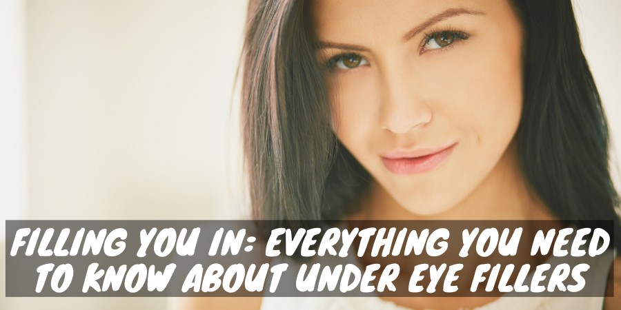 A woman with under-eye fillers