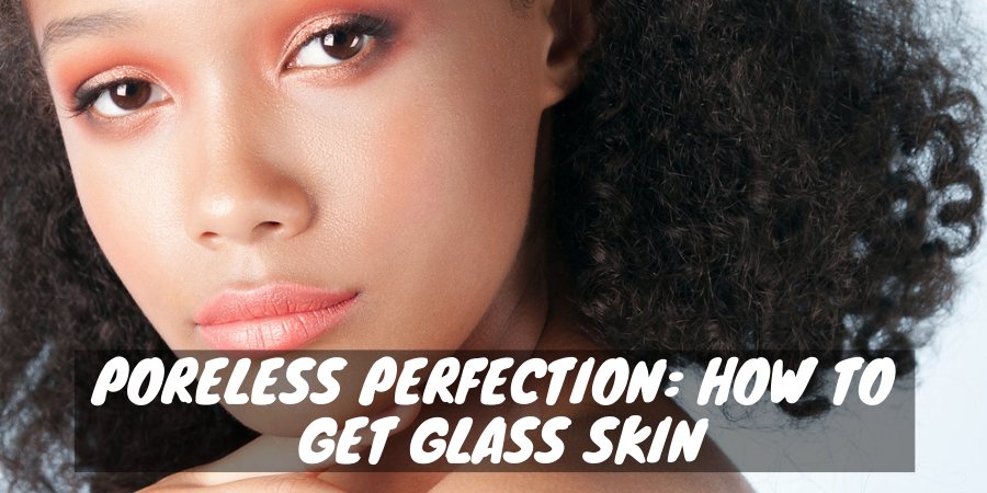 A beautiful woman with a glass skin