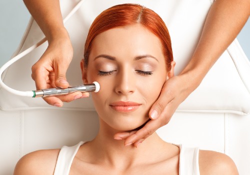 A woman taking a microdermabrasion procedure